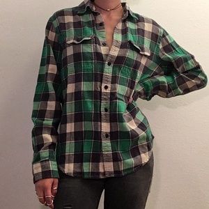 Green American Eagle Flannel
